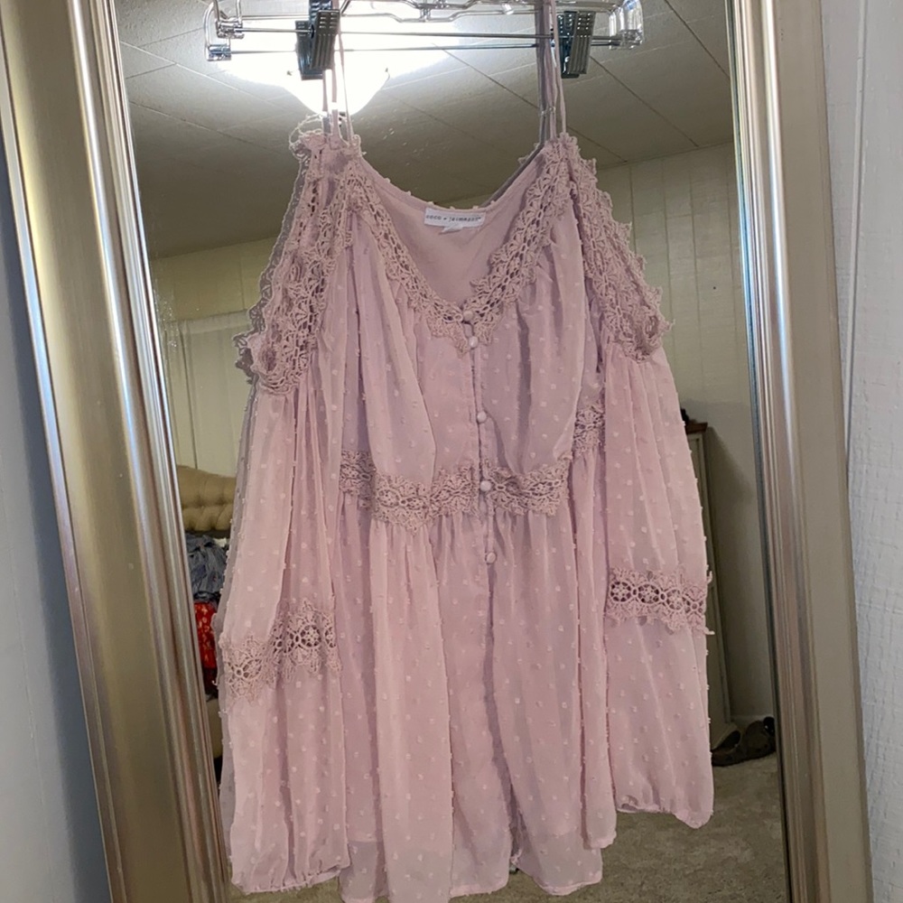 Off the shoulder rose top